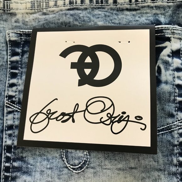 Frost Originals Patchwork Jeans Men 46x33 Blue Mid Rise Distressed Grunge Skater - Picture 5 of 14